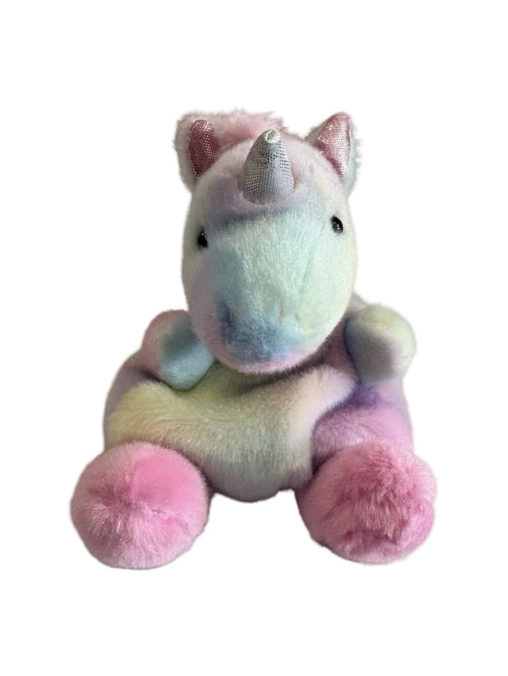 Aurora World Palm Pals Sorbet Unicorn Pastel Rainbow Plush Stuffed Animal Toy 5”